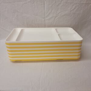 Set of 11 Vintage Tupperware Meal Trays Yellow and White